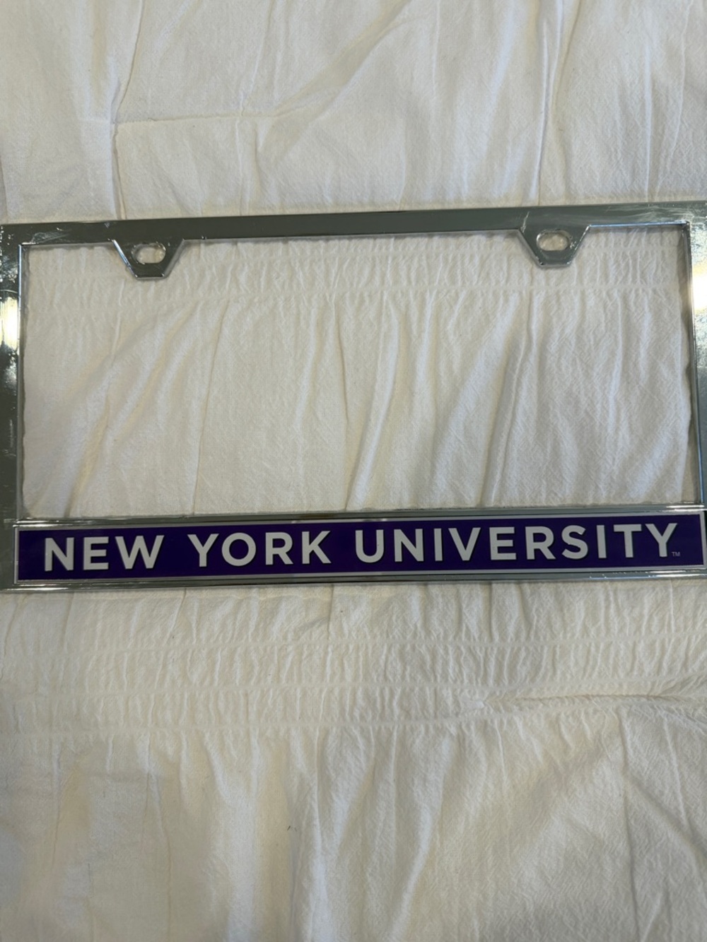 NYU Metal License Plate Frame - Picture 6 of 6